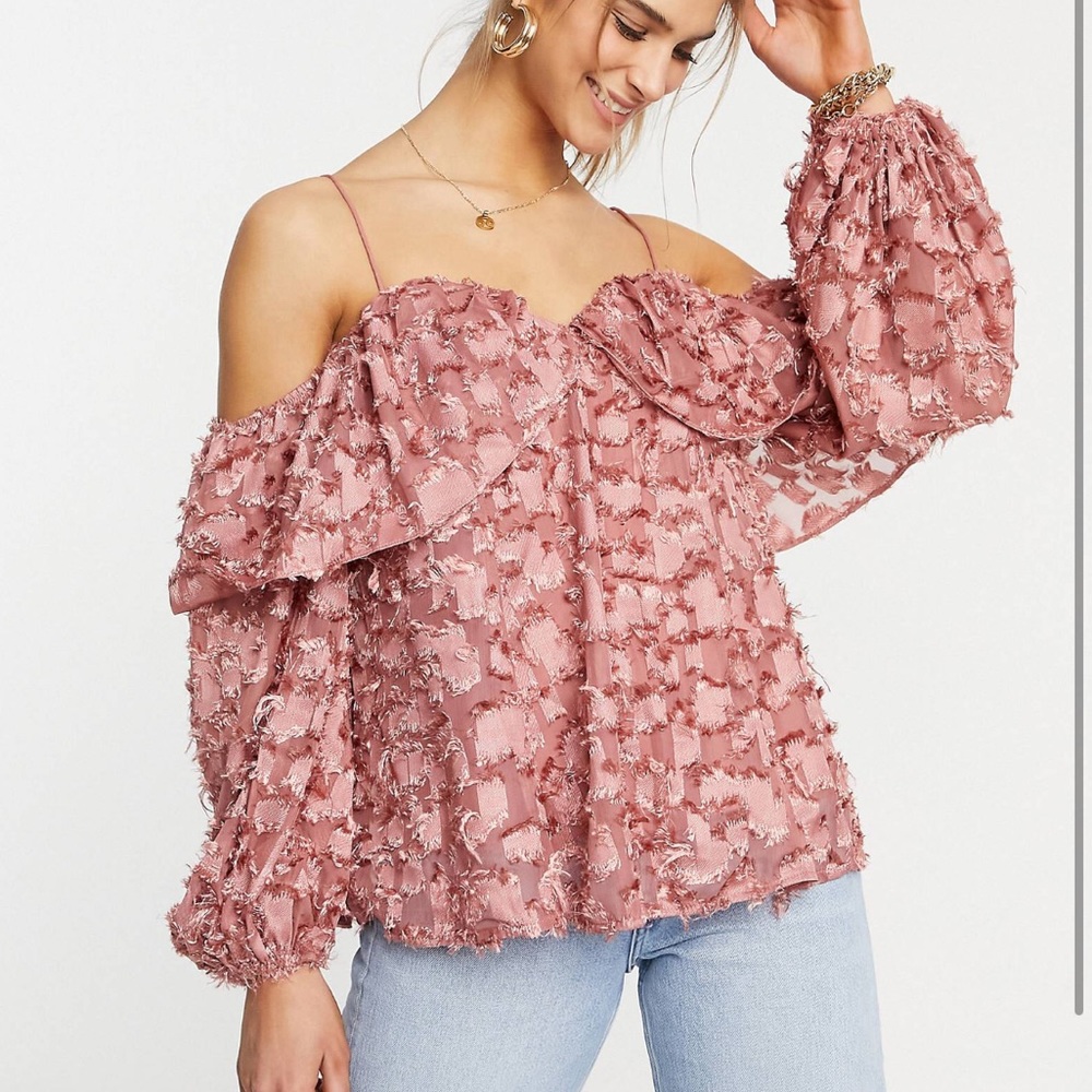 Forever Unique - textured dusty pink top
